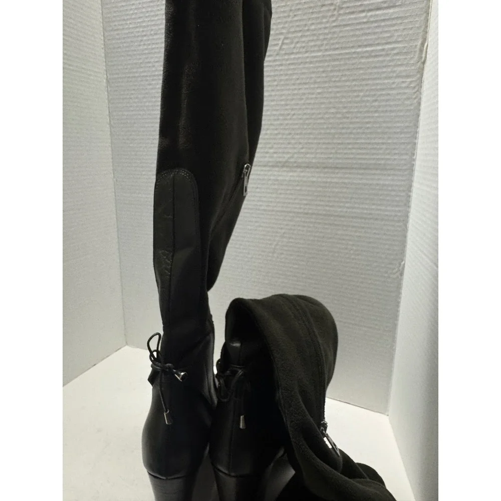 Rudsak Olive Green Leather Over The Knee Boots Made in Italy Size 41 10.5